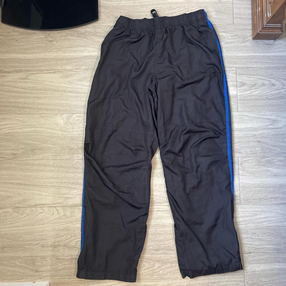 Men's Black Joggers with Blue Accent